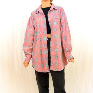 Vintage Western Style Shirt Button-Down - Nuovo - Size: L